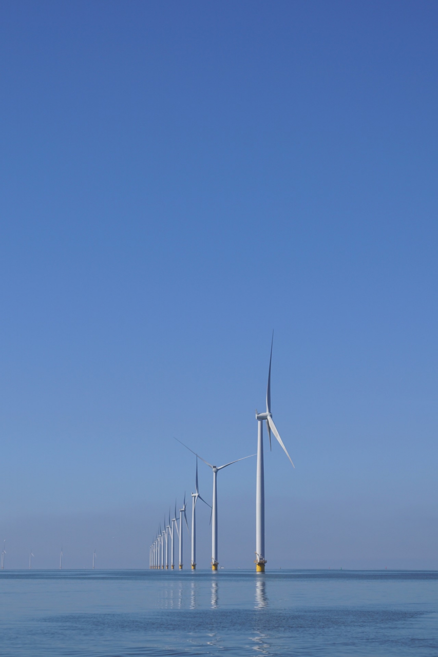Windmills on the IJsselmeer