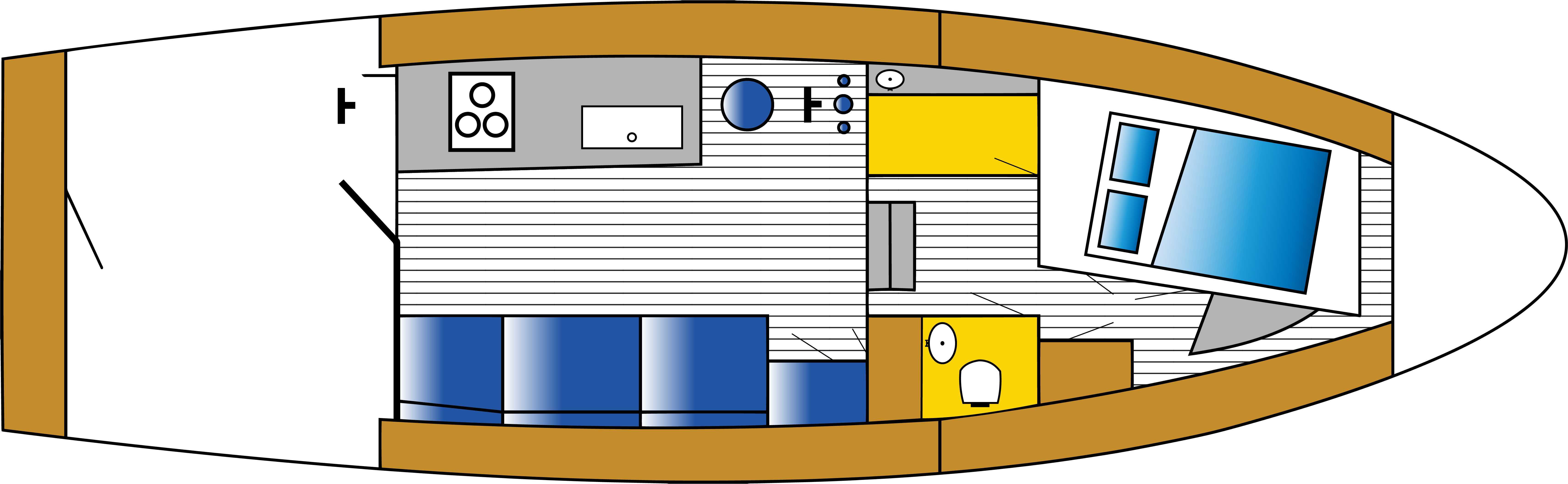 Floor plan Motor yacht Tessa