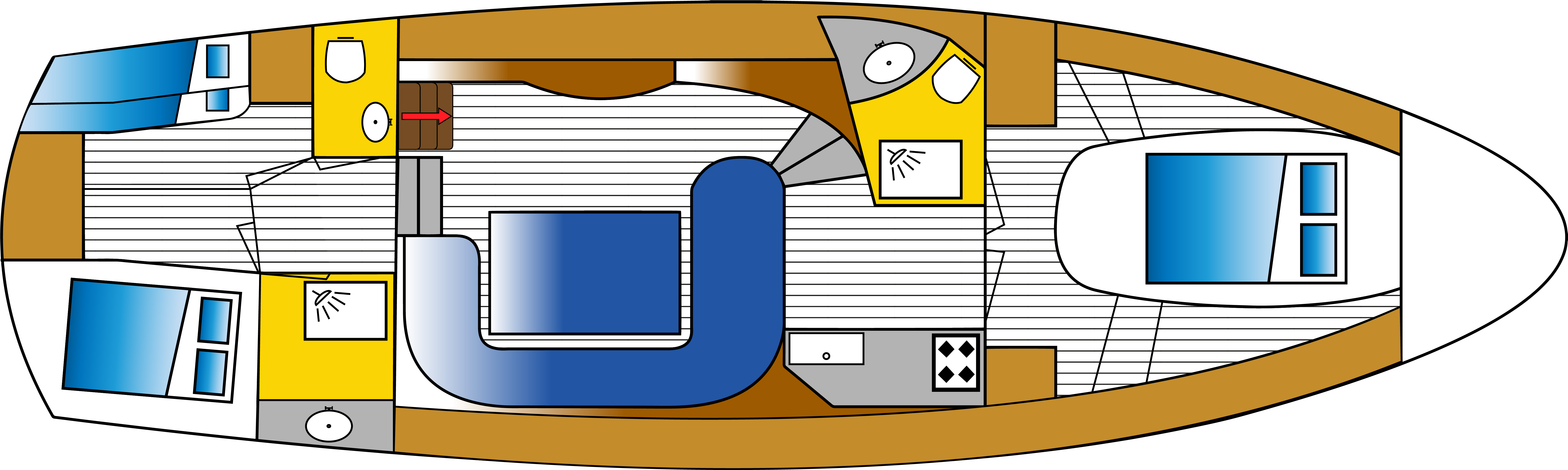 Floor plan Motor yacht Victoria